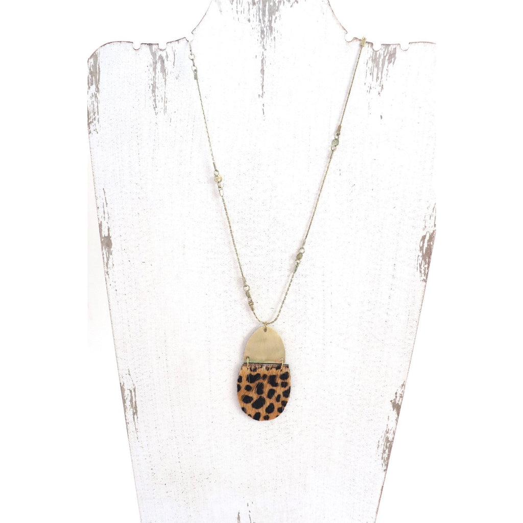 Long Animal Print Necklace - 260 Broadway Boutique