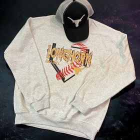 Longhorn Baseball Sweatshirt - 260 Broadway Boutique