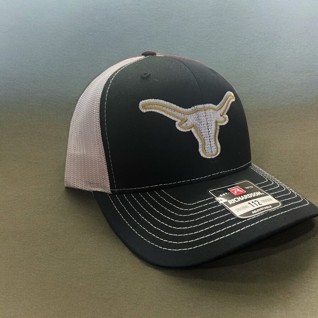 Longhorn Stitch Richardson Hat - White/Gold Stitch Longhorn - 260 Broadway Boutique