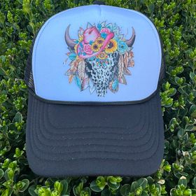 Longhorn Trucker Hat - 260 Broadway Boutique