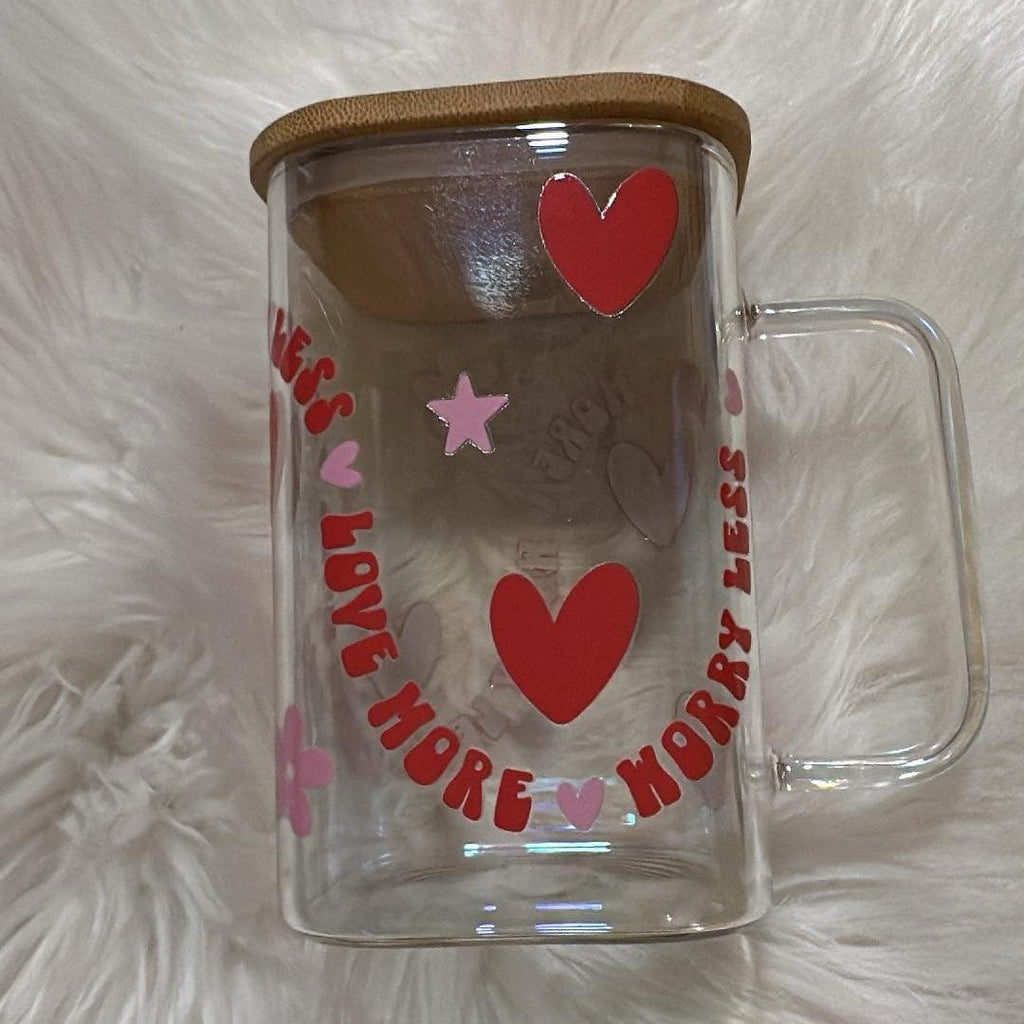 Love More Worry Less Tumbler w/Handle - 260 Broadway Boutique