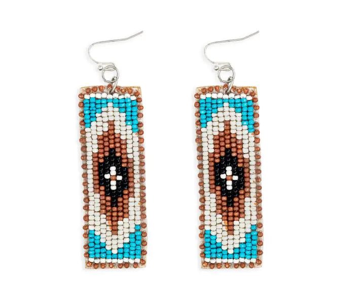 Love Thee Only Beaded Earrings in Ivory & Mocha - 260 Broadway Boutique