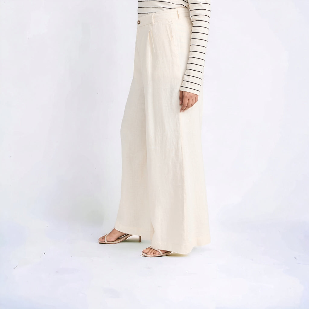 Lucila Pleated Wide Leg Pants - 260 Broadway Boutique