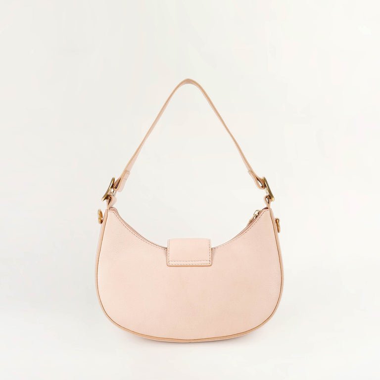 LW Floral Leather Hobo ~ Beige - 260 Broadway Boutique