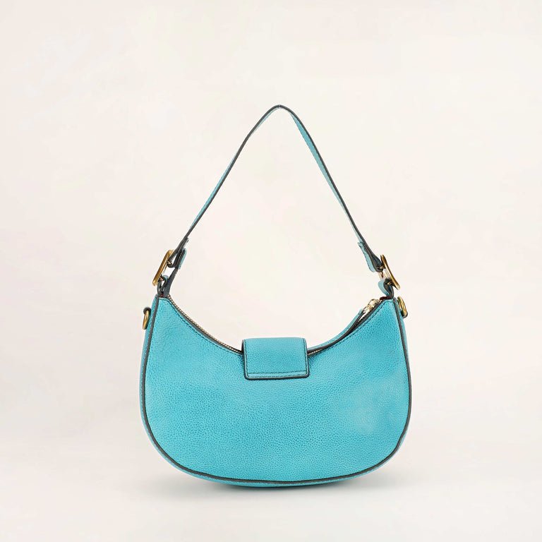 LW Floral Leather Hobo ~ Turquoise - 260 Broadway Boutique