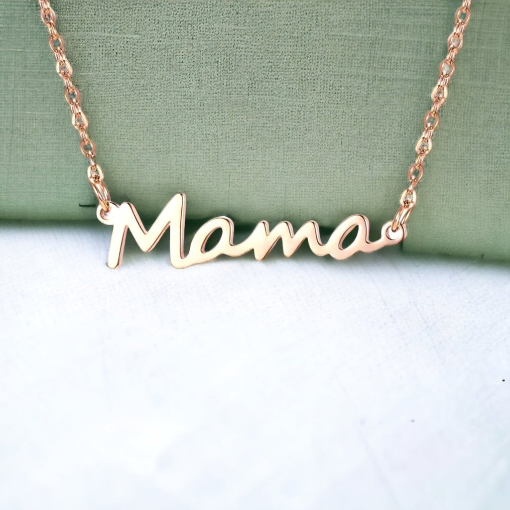 MAMA script Necklaces - 260 Broadway Boutique