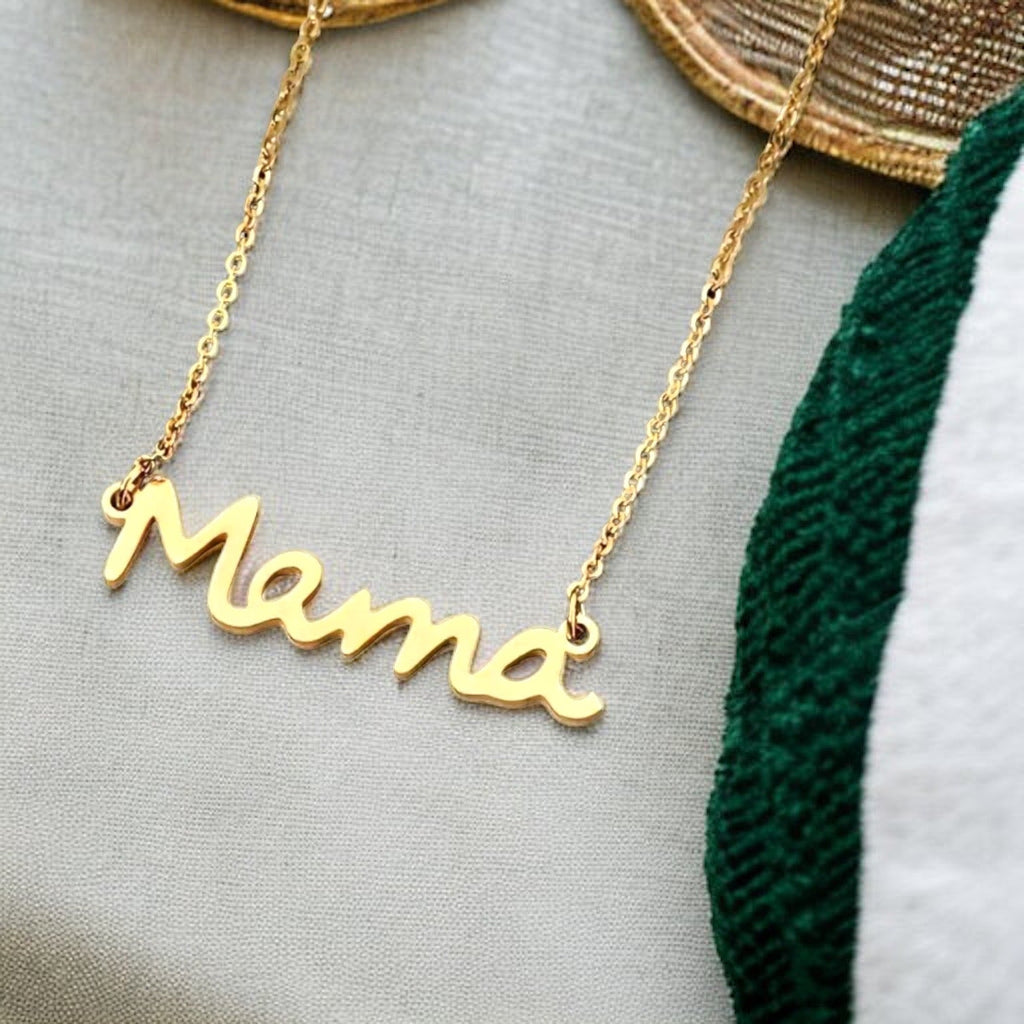 MAMA script Necklaces - 260 Broadway Boutique