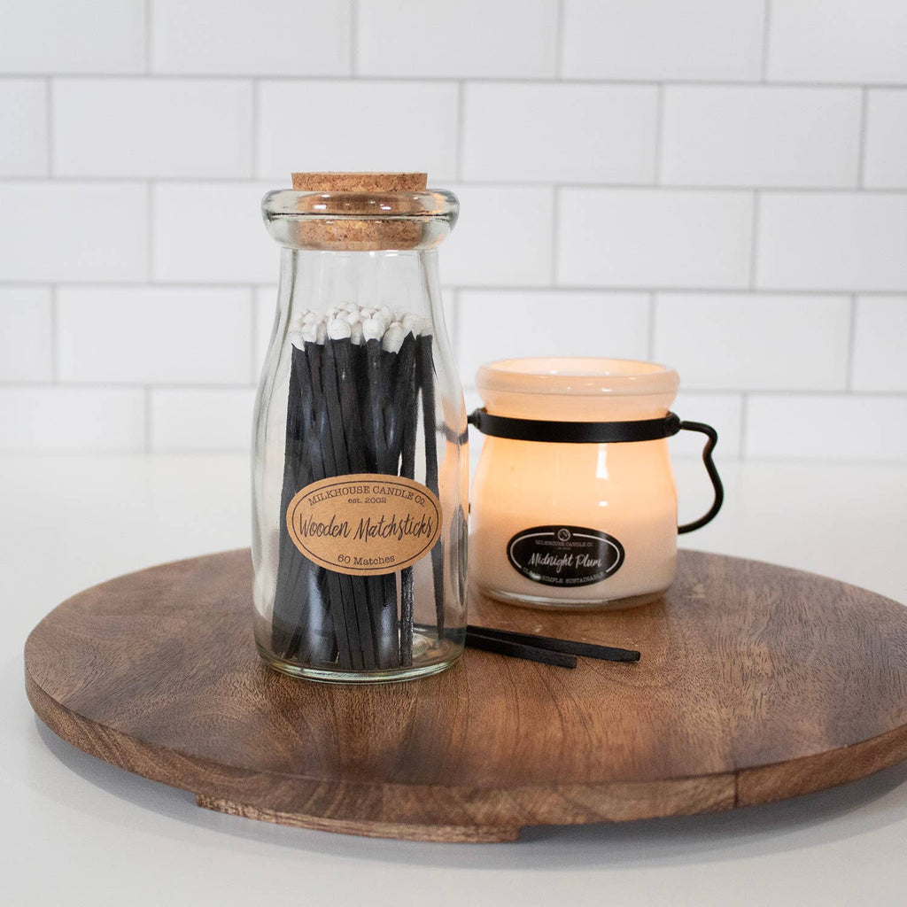 Milkbottle of Matches by Milkhouse Candle Co - 260 Broadway Boutique