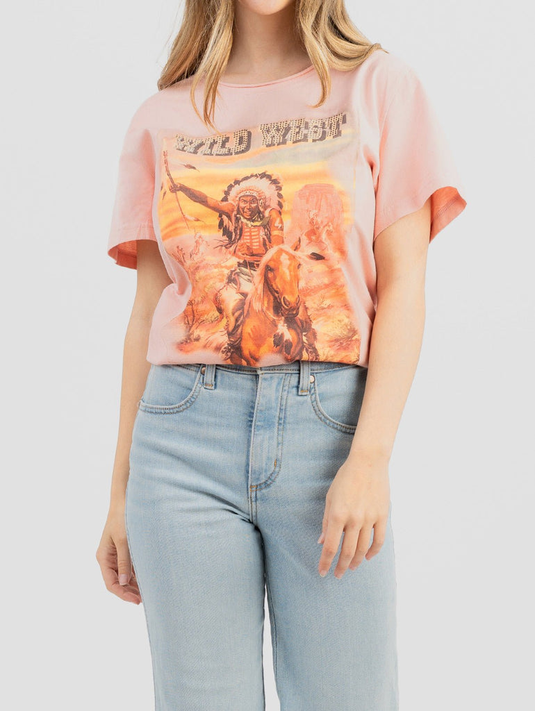 Mineral Wash ''Wild West'' Graphic Short Sleeve Tee - 260 Broadway Boutique