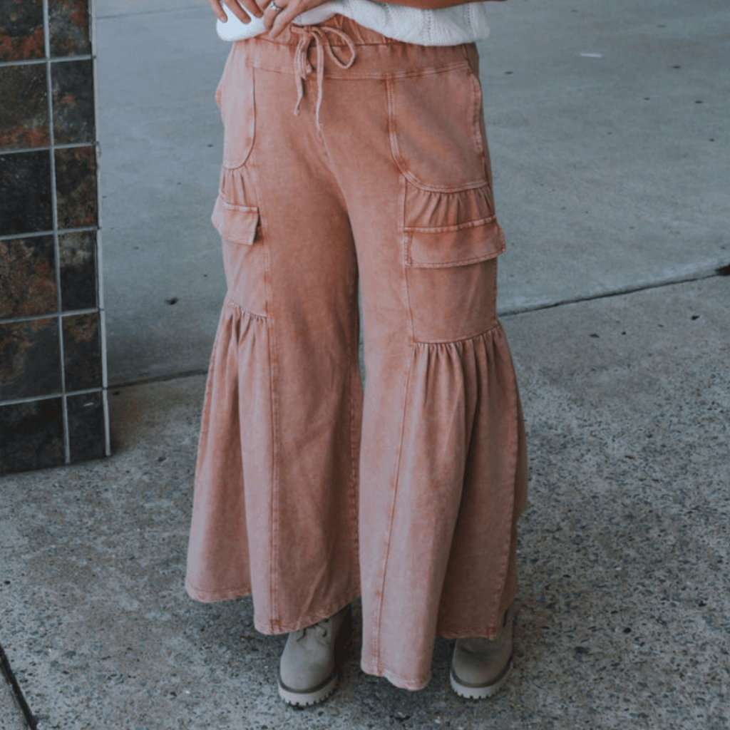 Mineral Washed Terry Knit Pants - 260 Broadway Boutique