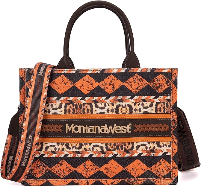 Montana West Boho Print Concealed Carry Tote/Crossbody - Leopard - 260 Broadway Boutique