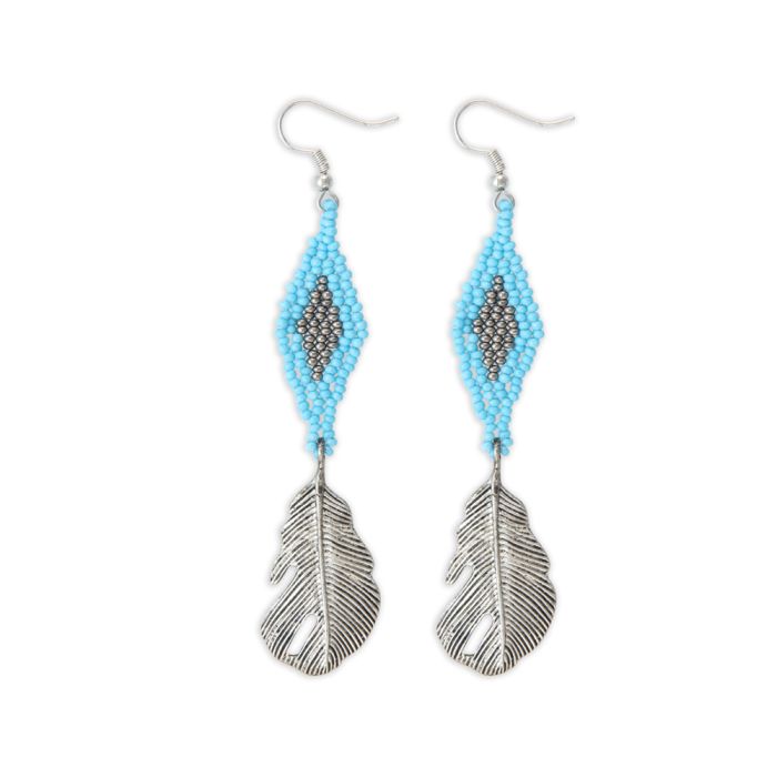 Myra Feathered Earrings - 260 Broadway Boutique