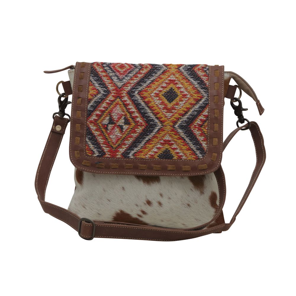 Myra Hazlenut Touch Canvas/Hairon Bag - 260 Broadway Boutique