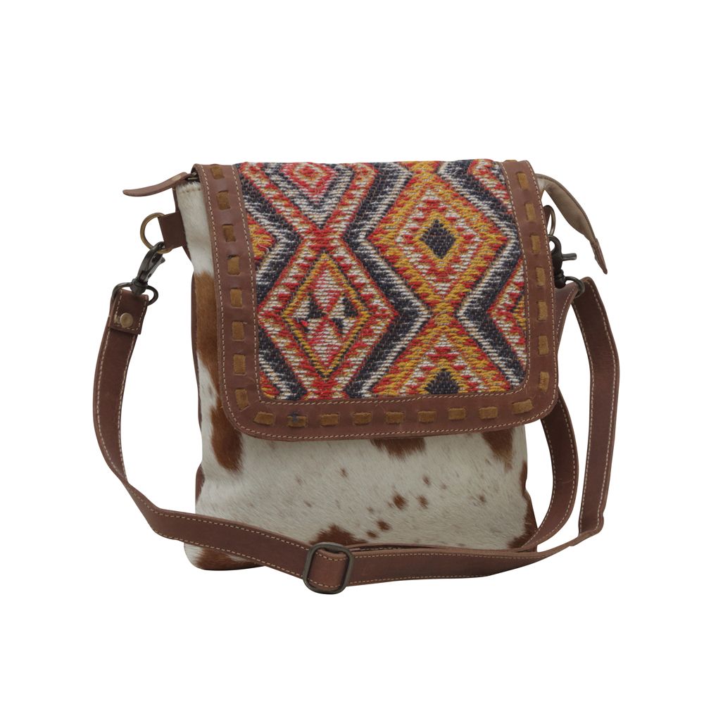 Myra Hazlenut Touch Canvas/Hairon Bag - 260 Broadway Boutique