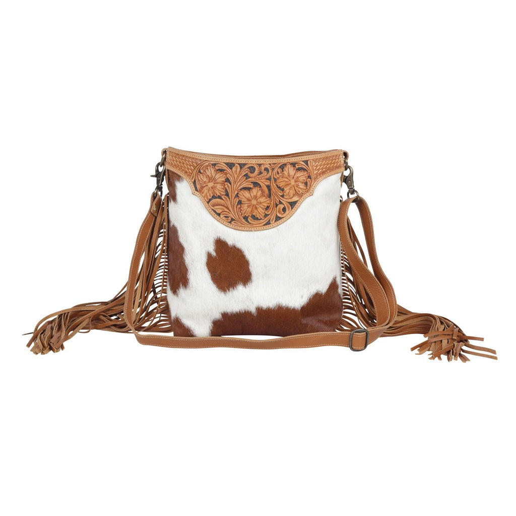 Myra Raw Umber Hand - Tooled Bag - 260 Broadway Boutique