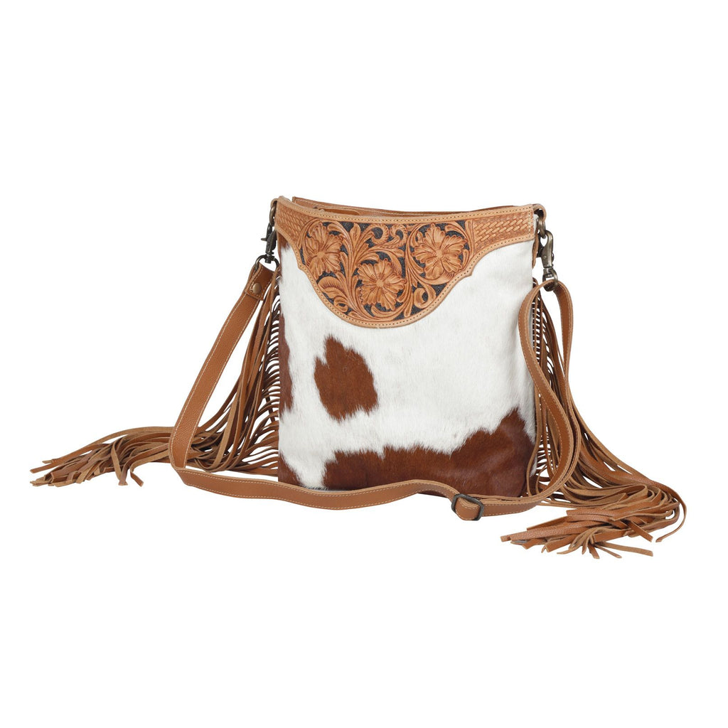 Myra Raw Umber Hand - Tooled Bag - 260 Broadway Boutique