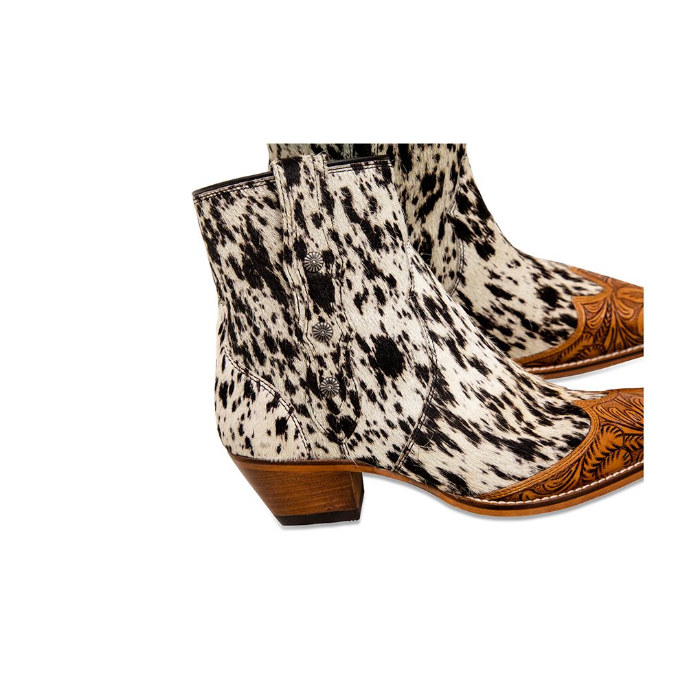 Myra Rocker Western Hand - Tooled Bootie - 260 Broadway Boutique