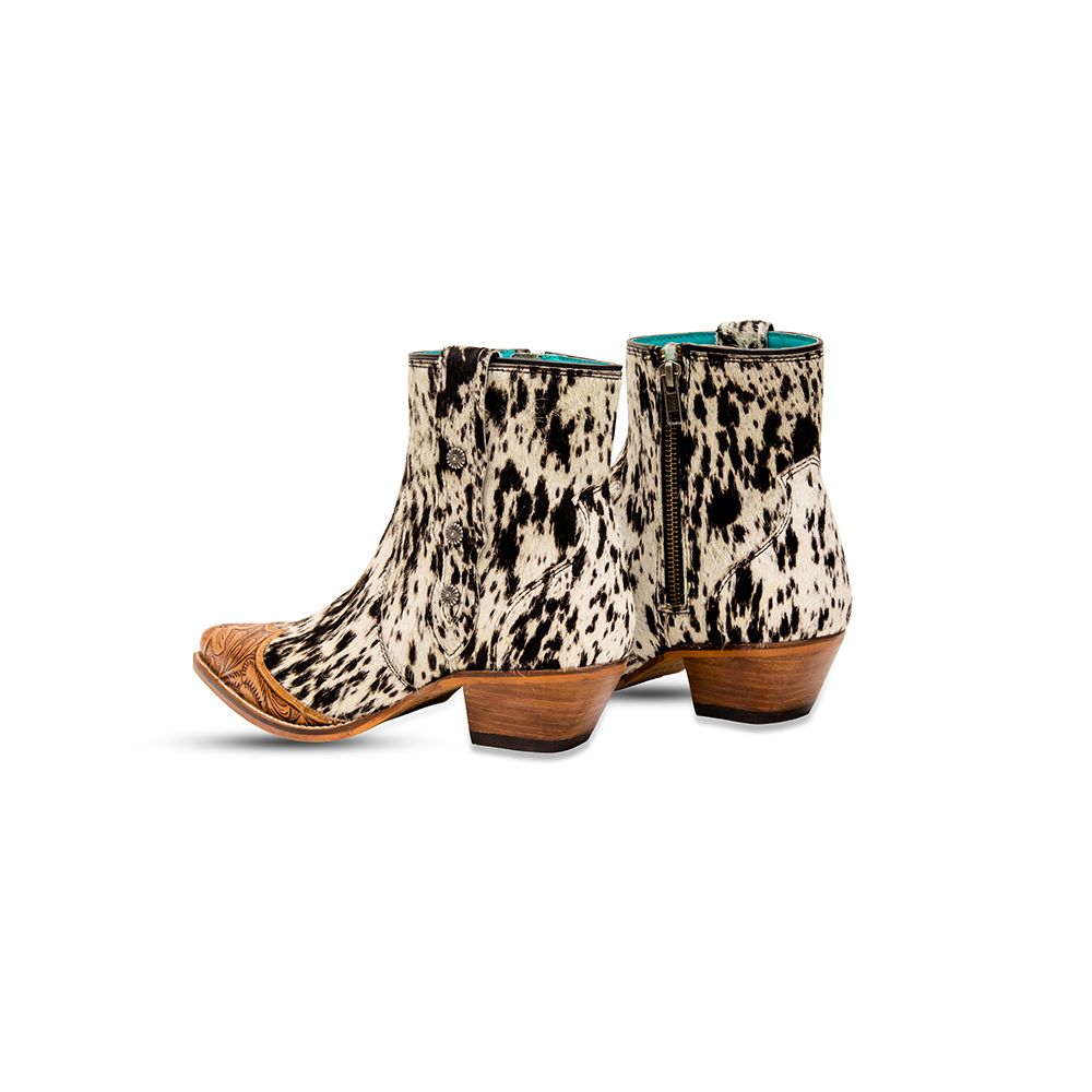 Myra Rocker Western Hand - Tooled Bootie - 260 Broadway Boutique