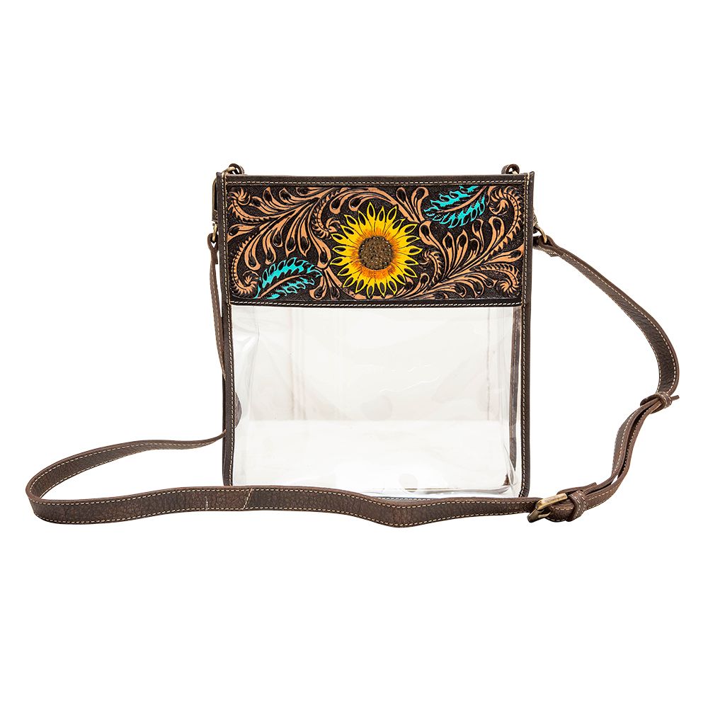 Myra Sunflower Clear Shoulder Bag - 260 Broadway Boutique