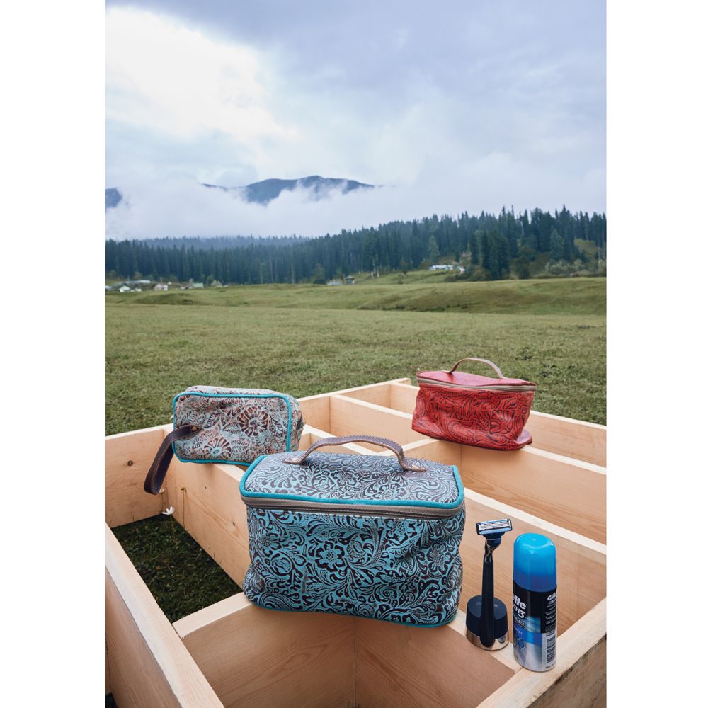 Myra Turquoise Shaving Kit Bag - 260 Broadway Boutique