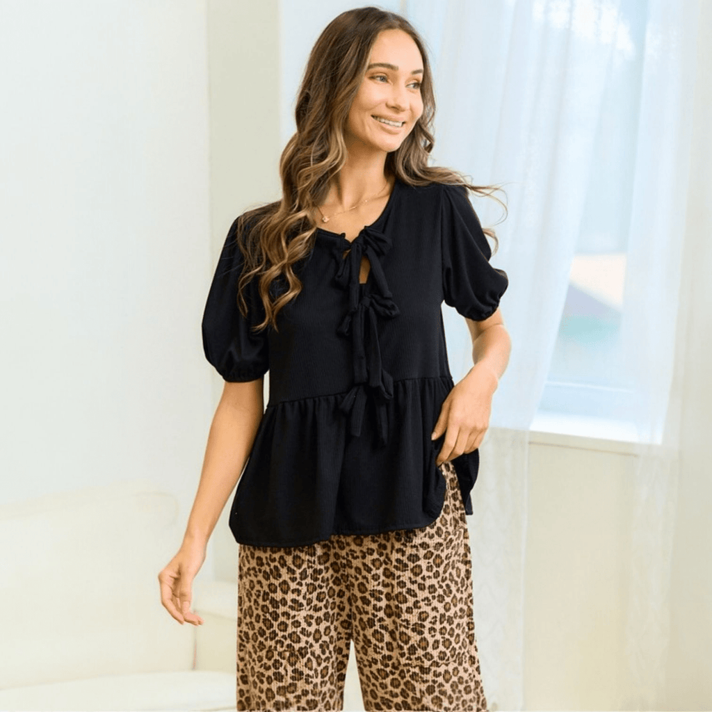 Nadias Baby Doll Rib Top - 260 Broadway Boutique