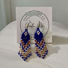 Native American Seed beaded Earrings (Multiple Colors) - 260 Broadway Boutique