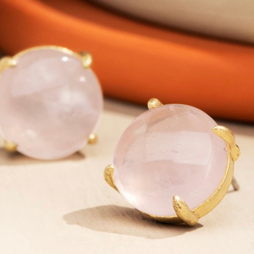 Natural Stone Stud Earrings - 260 Broadway Boutique