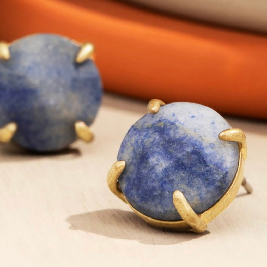 Natural Stone Stud Earrings - 260 Broadway Boutique