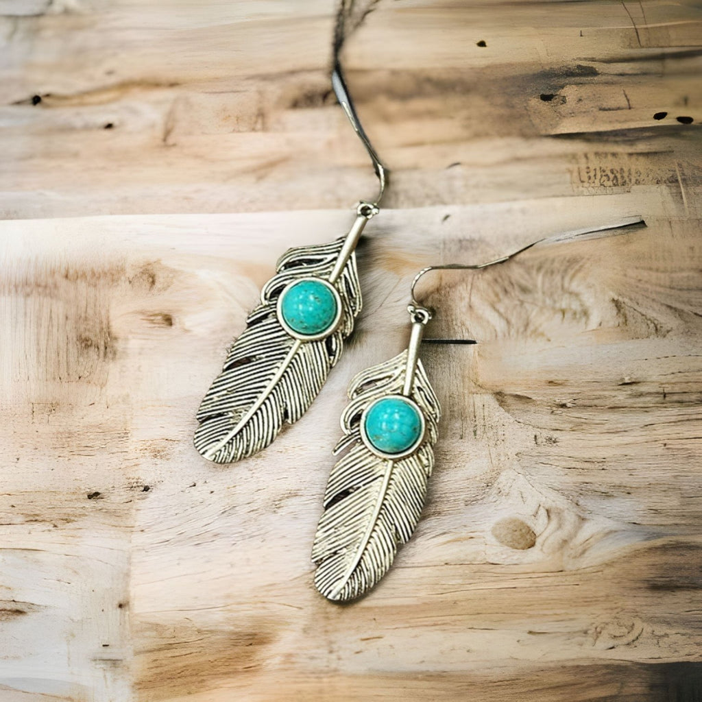 Natural Turquoise Earrings - 260 Broadway Boutique