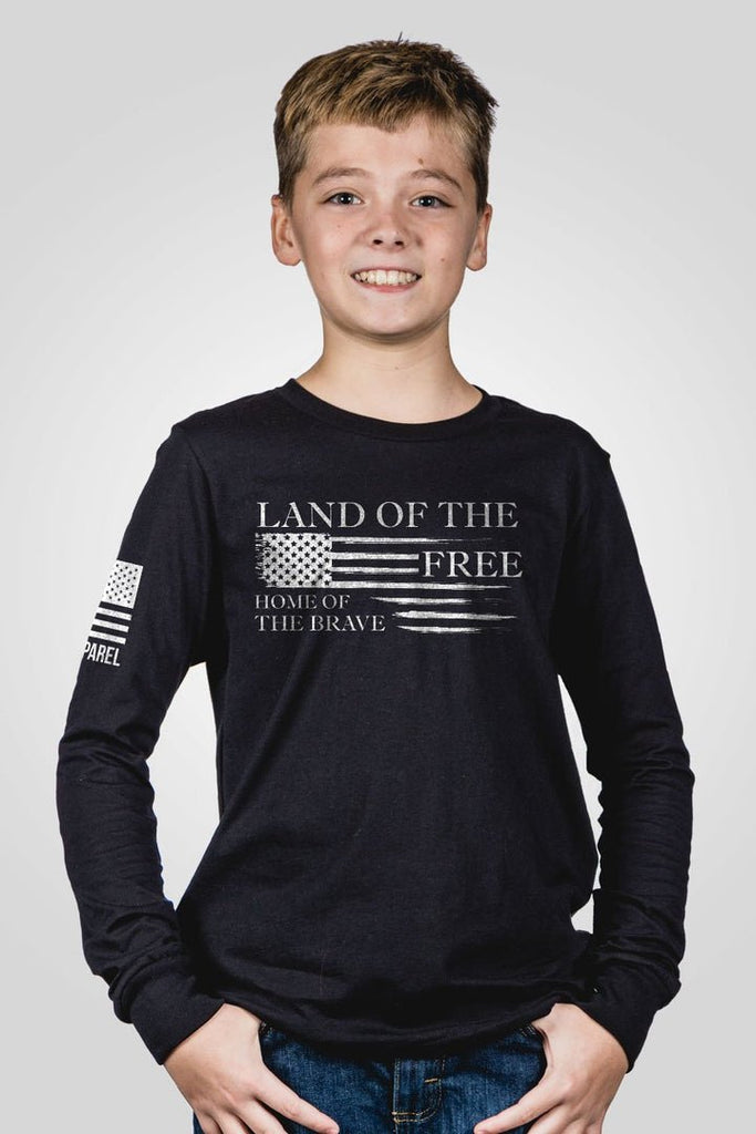 Nine Line Youth Long Sleeve - Home of the Brave - 260 Broadway Boutique