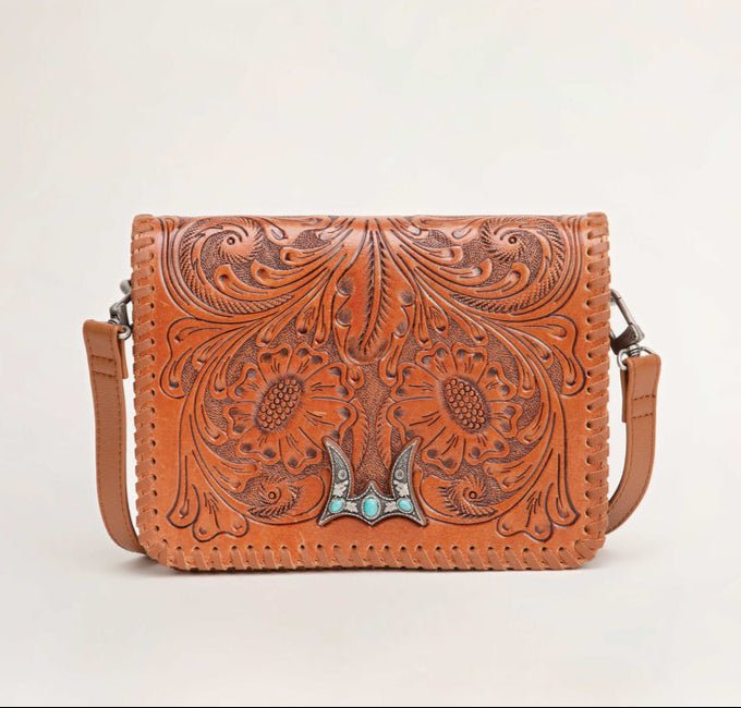 Nino Hand Tooled Purse - 260 Broadway Boutique