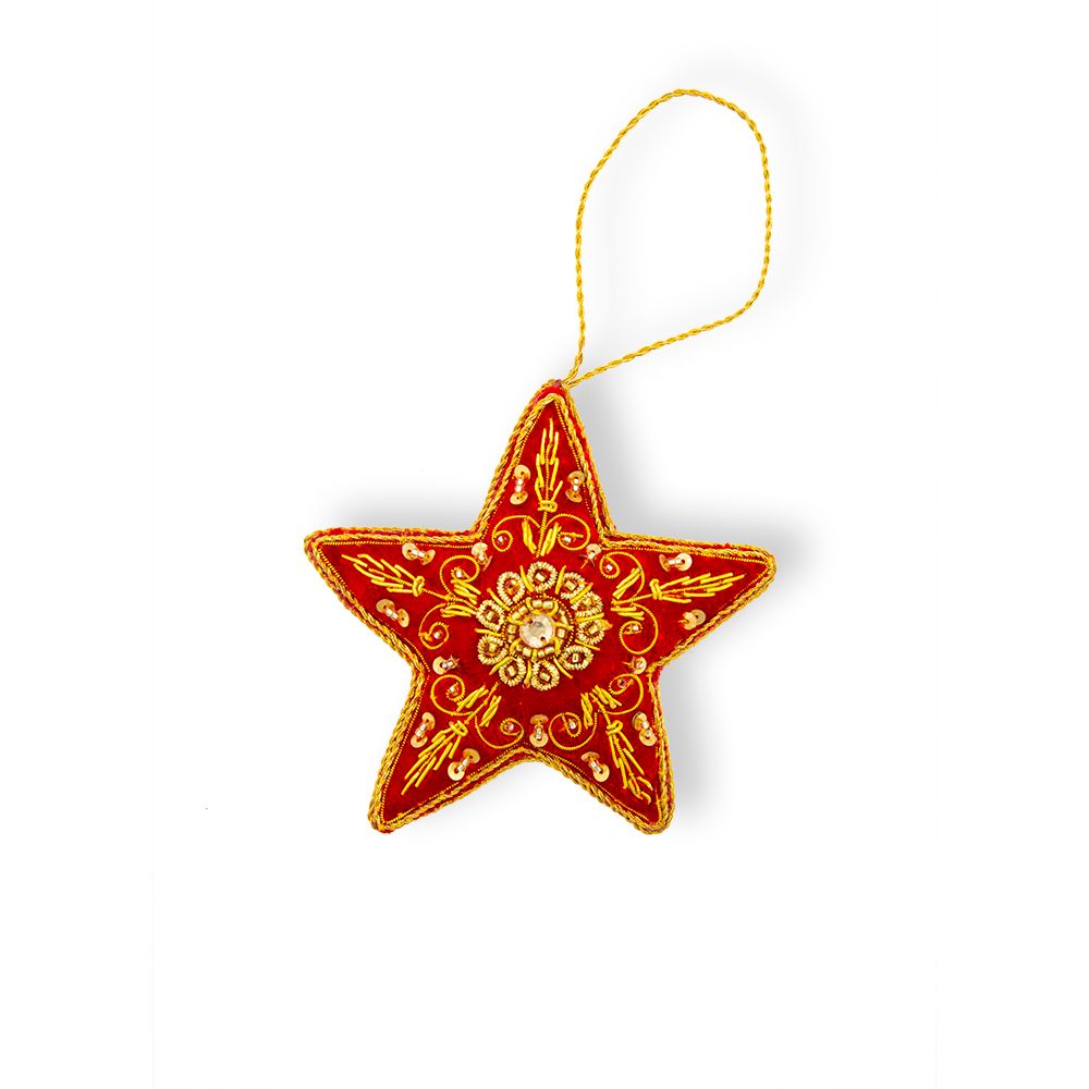 Northstar Jeweled & Beaded Ornament - 260 Broadway Boutique