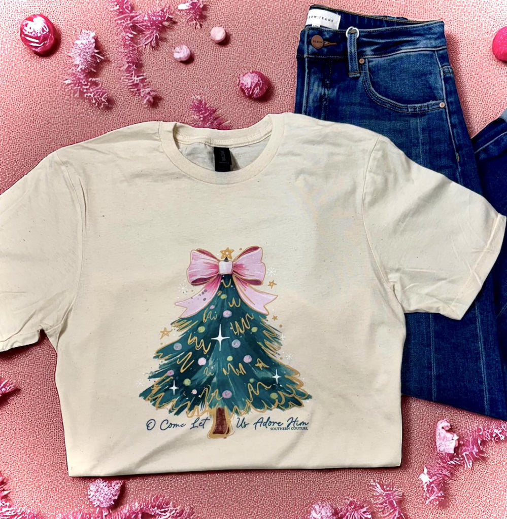 Oh Come Let Us Adore Him Tee - 260 Broadway Boutique