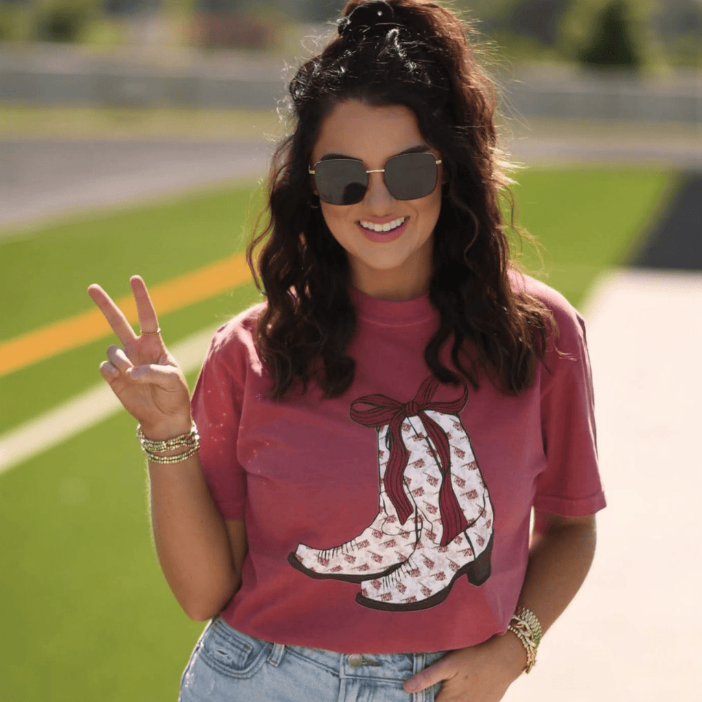 Oklahoma Boots Tee - 260 Broadway Boutique