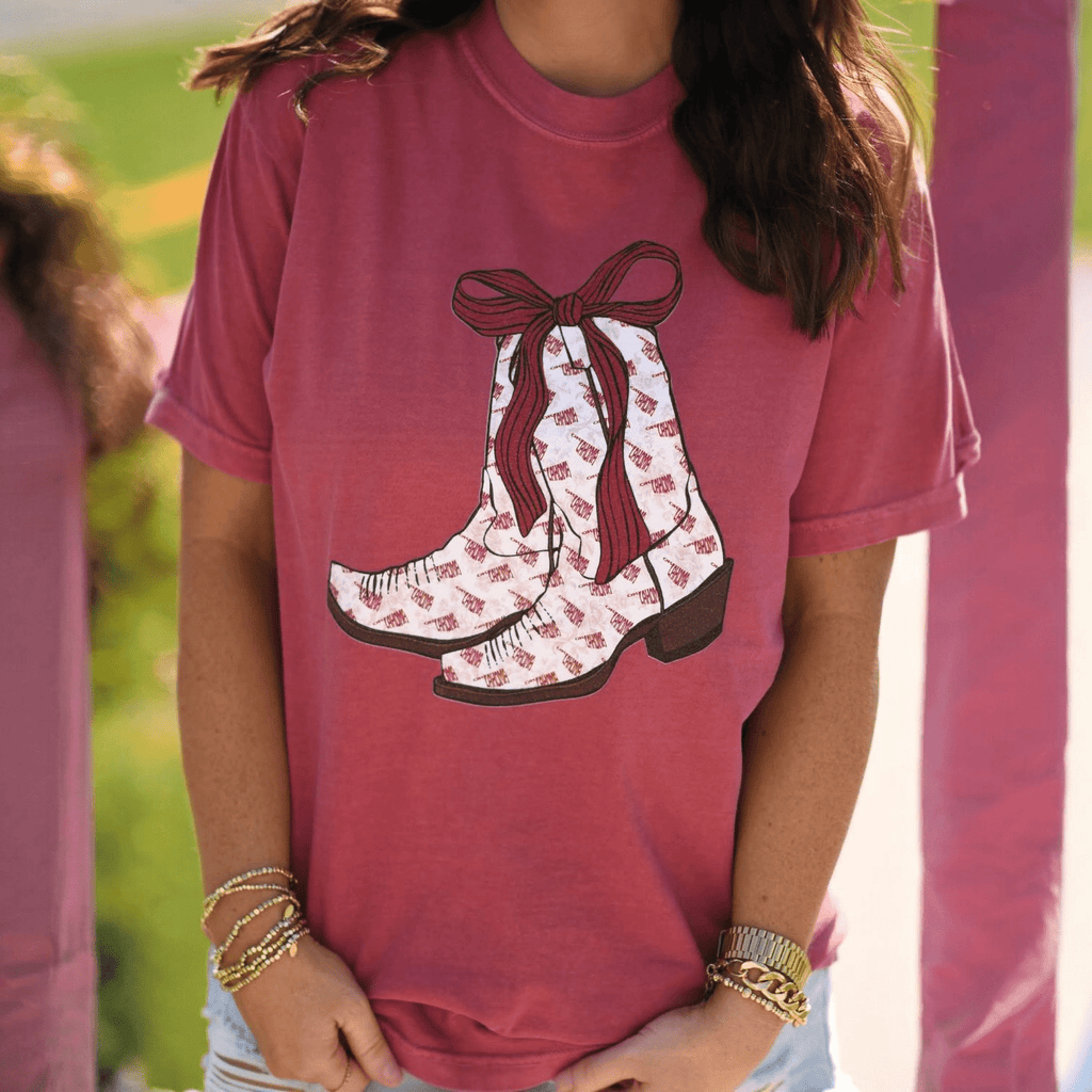 Oklahoma Boots Tee - 260 Broadway Boutique