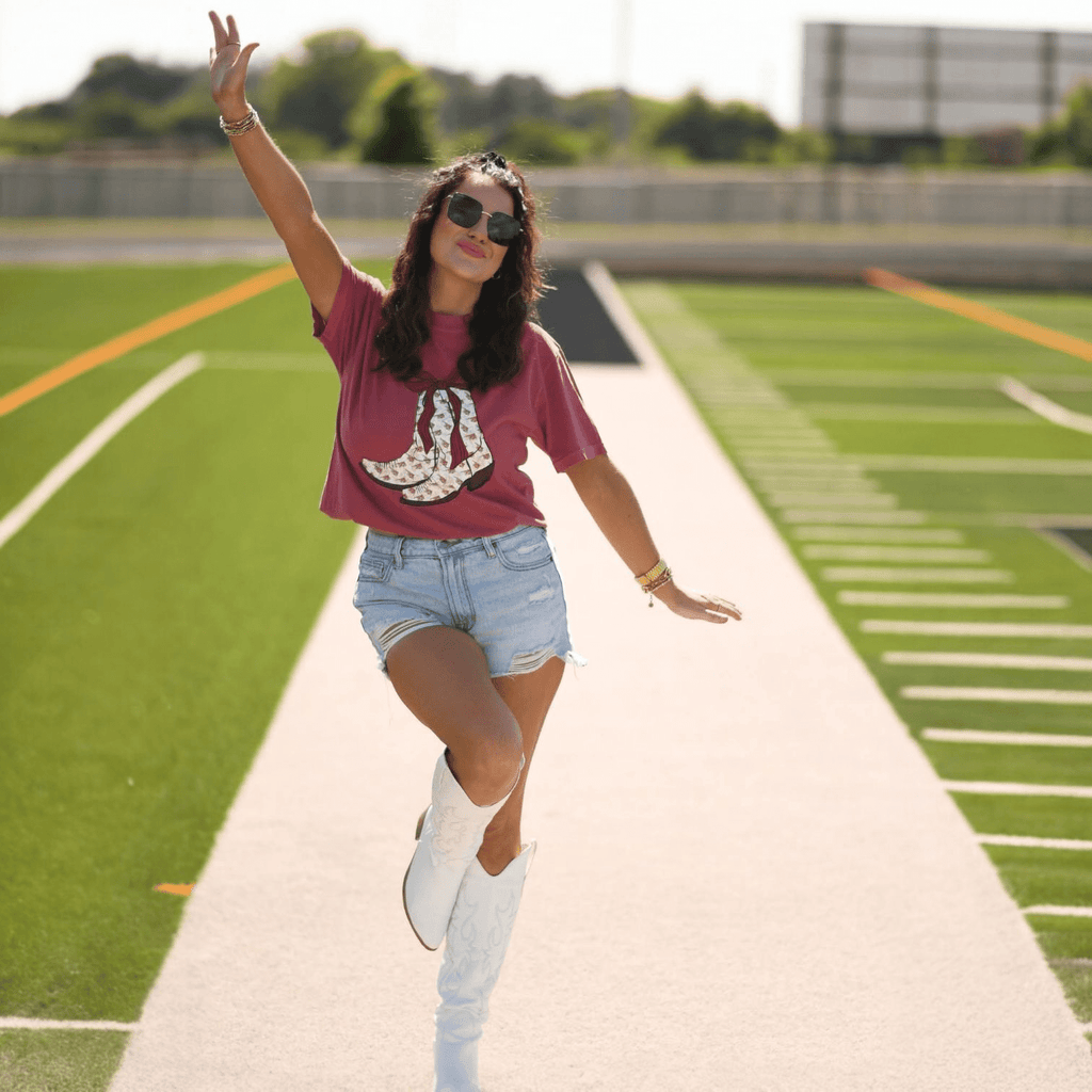 Oklahoma Boots Tee - 260 Broadway Boutique