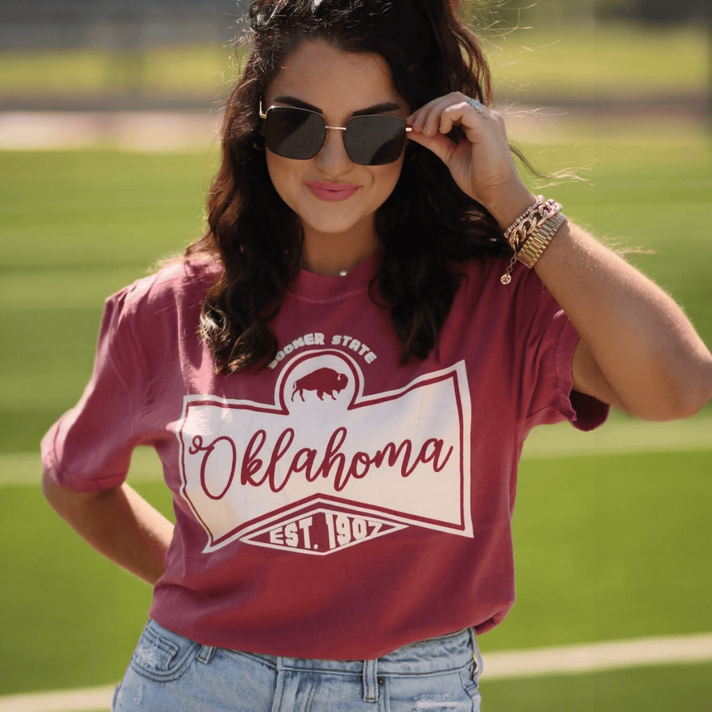 🩶OKLAHOMA SOONER STATE TEE🩶 - 260 Broadway Boutique