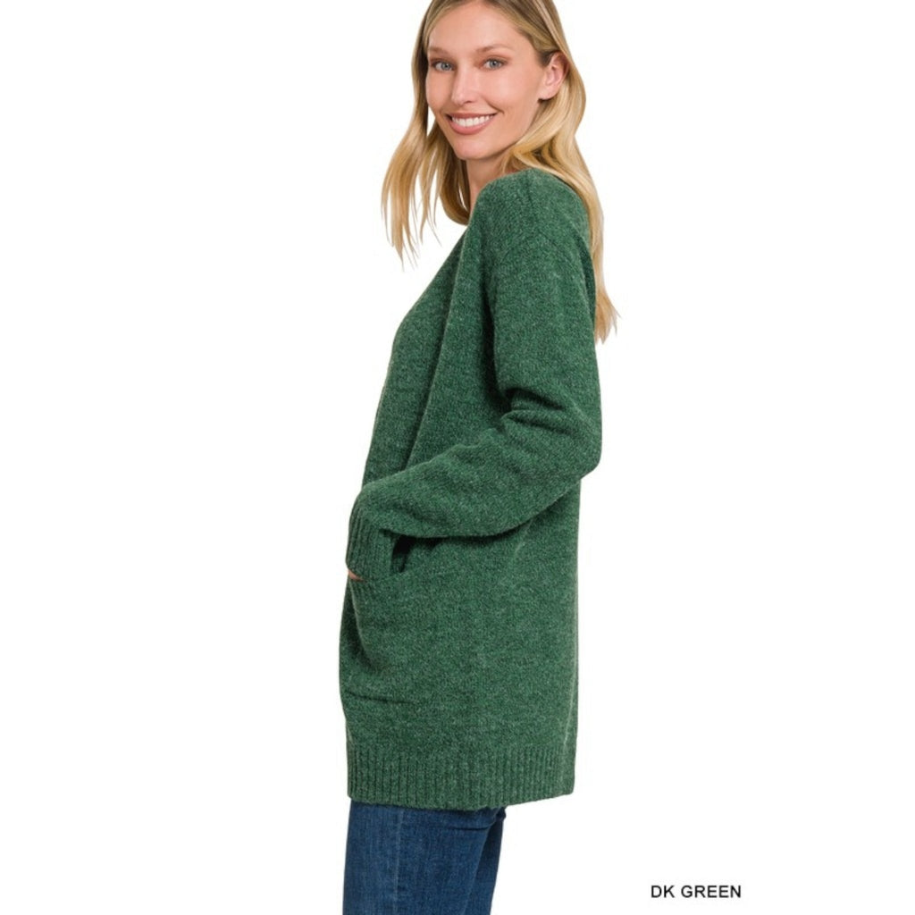 Open Front Cardigan Sweater (5 Colors) - 260 Broadway Boutique