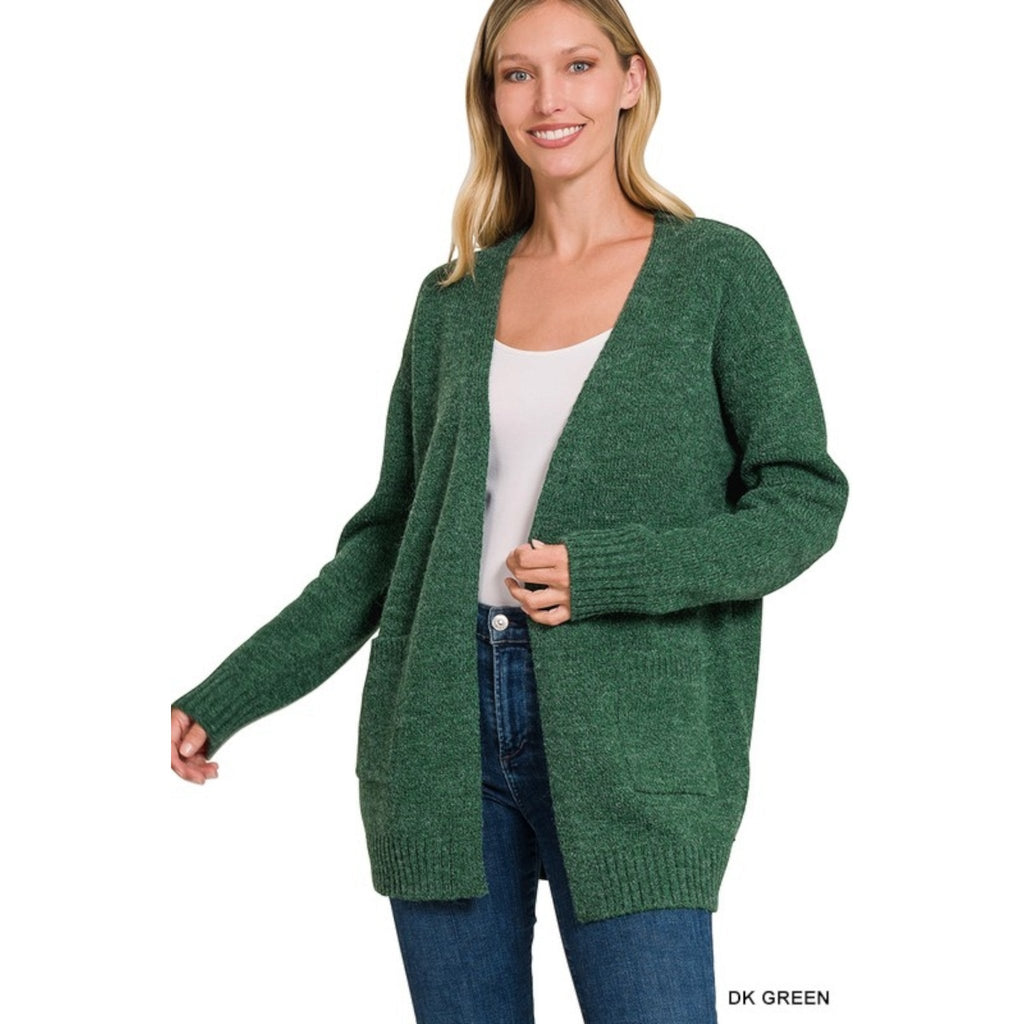 Open Front Cardigan Sweater (5 Colors) - 260 Broadway Boutique