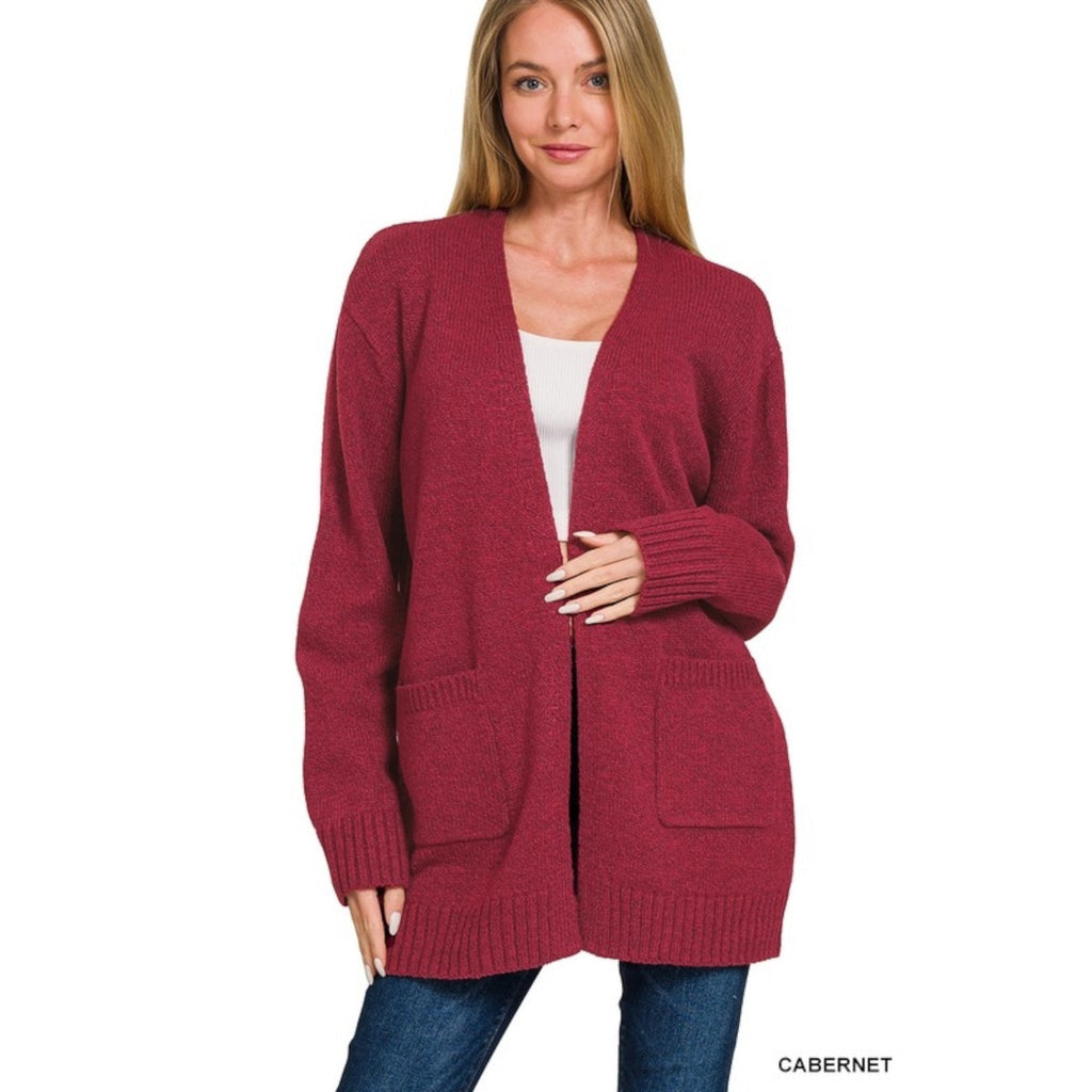 Open Front Cardigan Sweater (5 Colors) - 260 Broadway Boutique