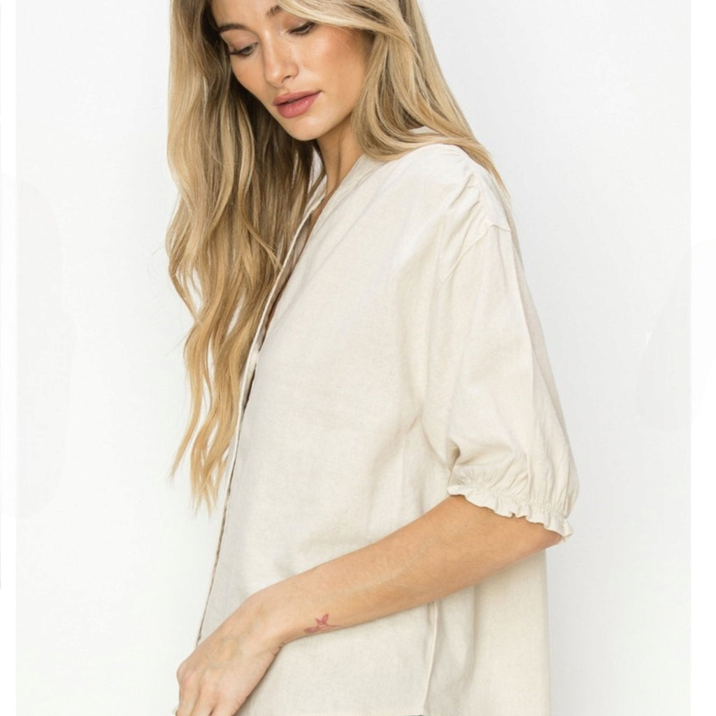 Oversized Linen Shirt - 260 Broadway Boutique