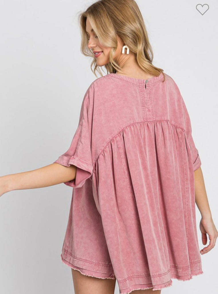 Oversized Mauve Shirt - 260 Broadway Boutique