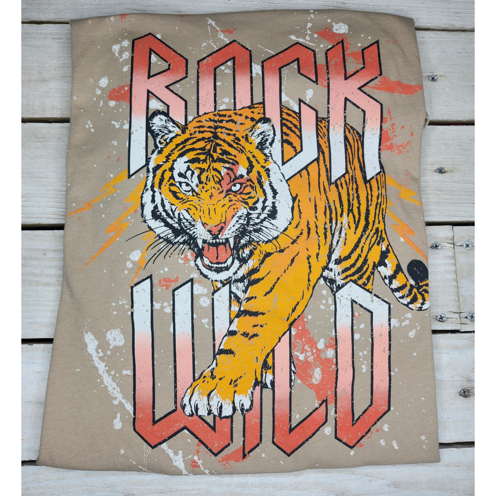 Oversized Rock Wild Tiger Tshirt - 260 Broadway Boutique