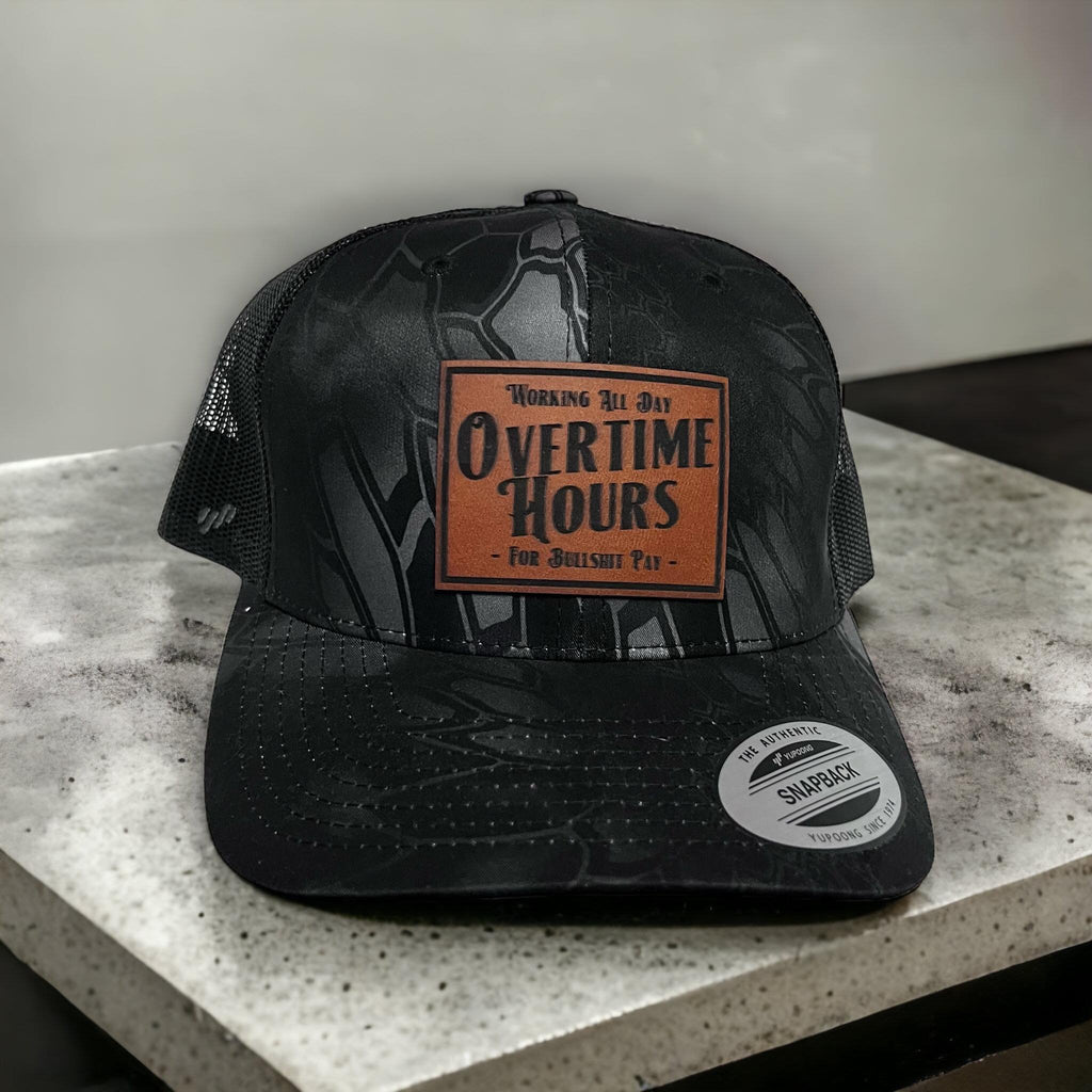 Overtime Hours Leather patch SnapBack - 260 Broadway Boutique