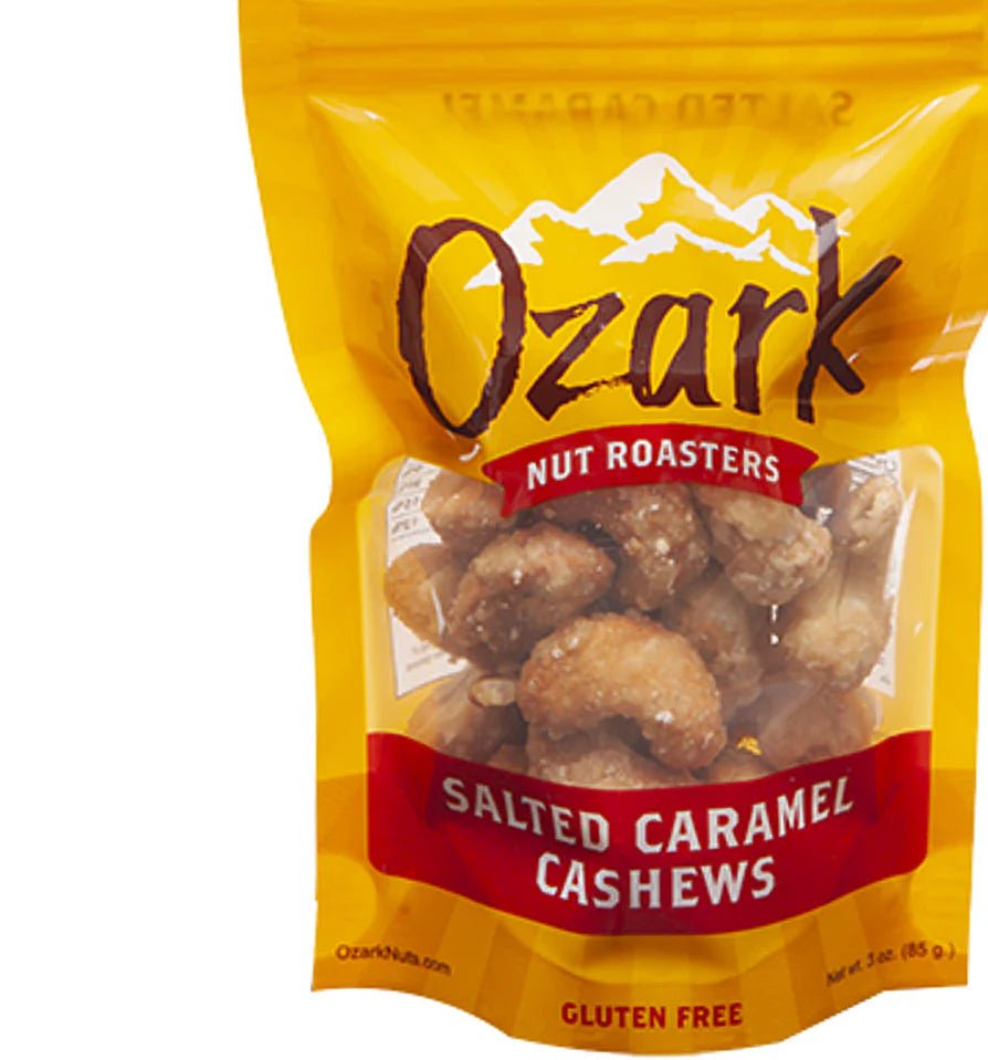 Ozark Nut Roasters Salted Caramel Cashews 3oz - 260 Broadway Boutique