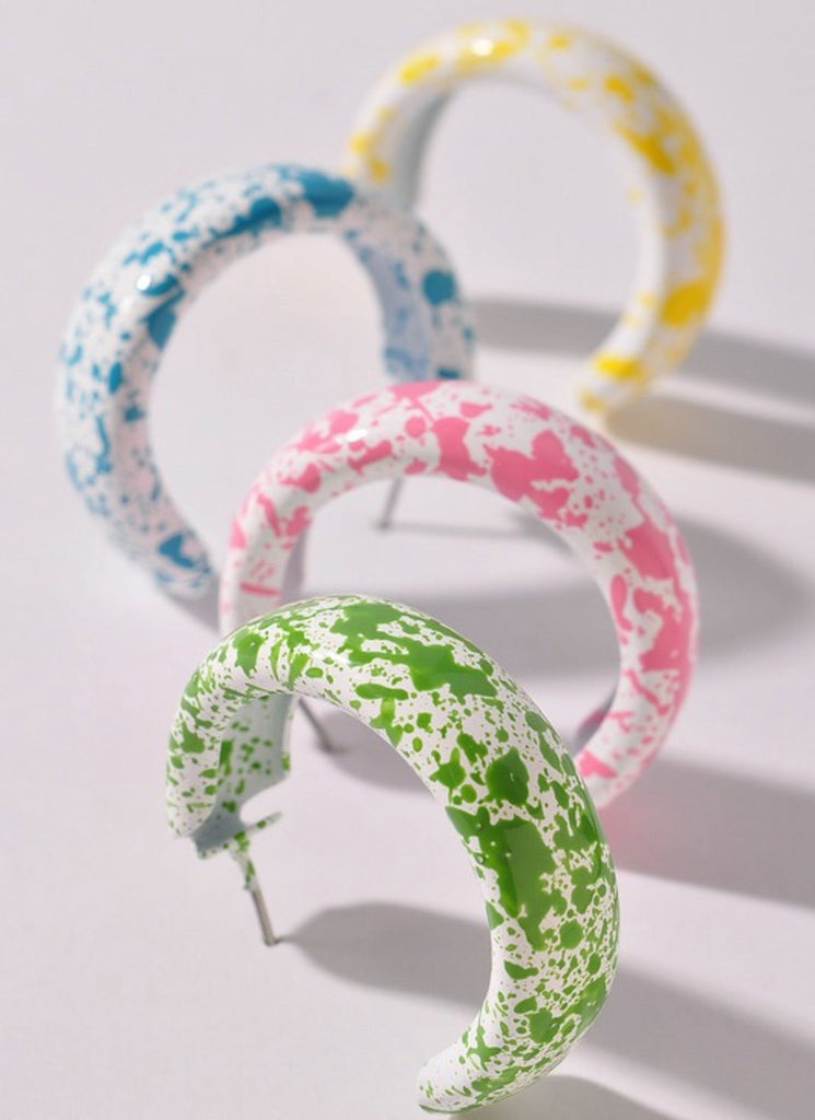 Paint Splatter Hoops - 260 Broadway Boutique