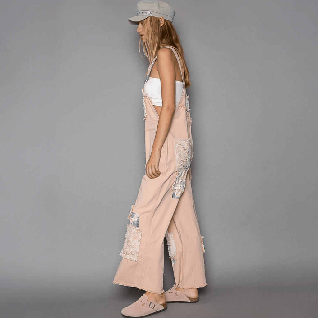 Patch Pink Overalls - 260 Broadway Boutique