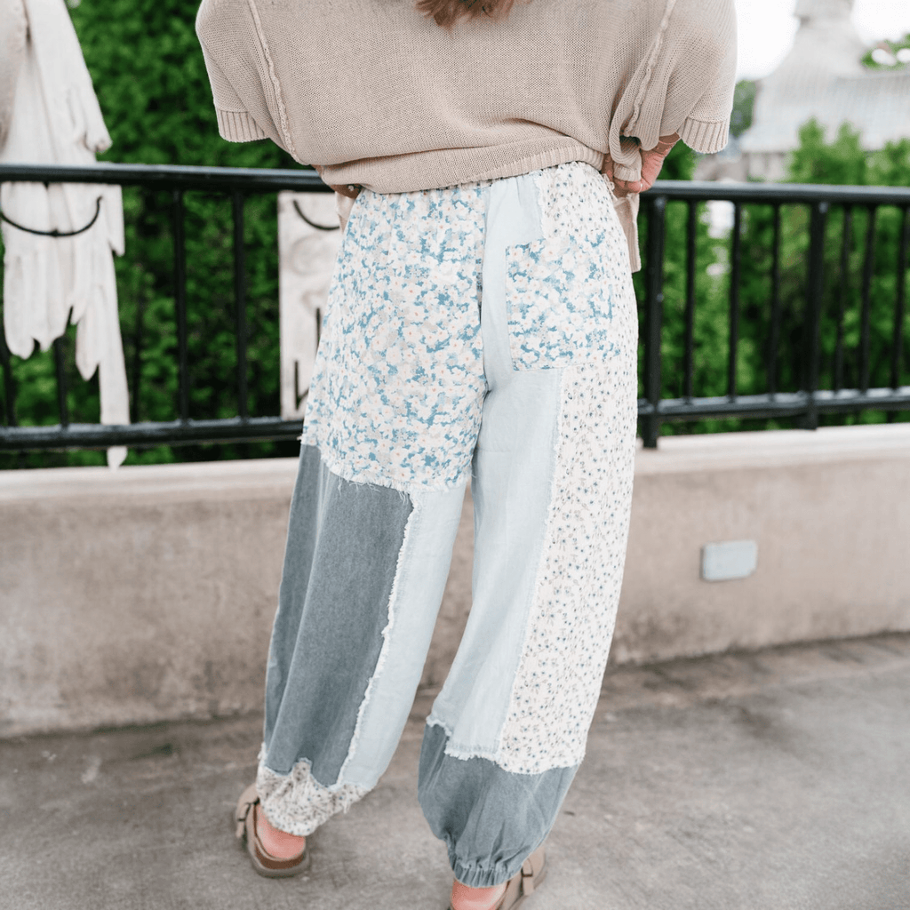 Patchwork Balloon Pants - 260 Broadway Boutique