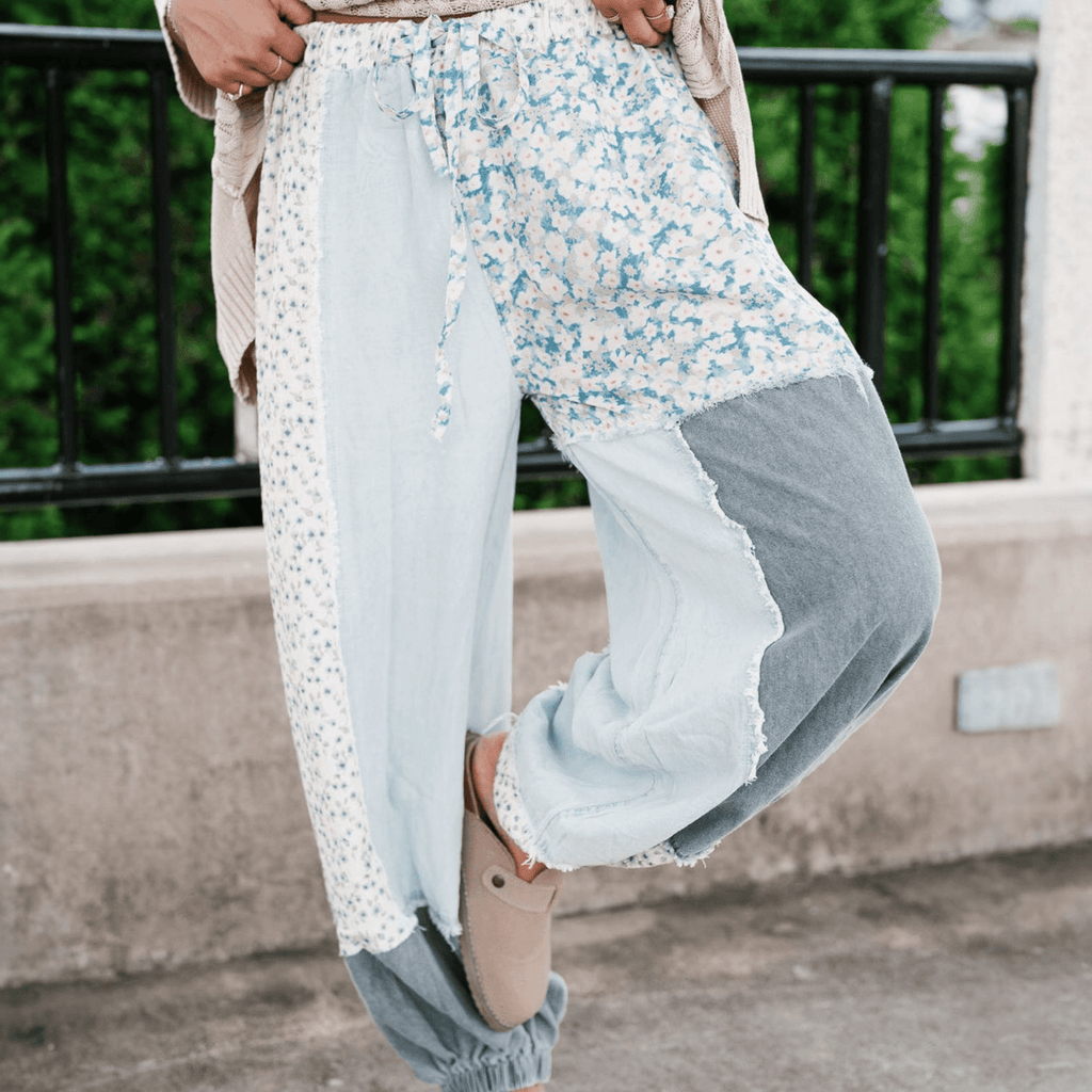 Patchwork Balloon Pants - 260 Broadway Boutique
