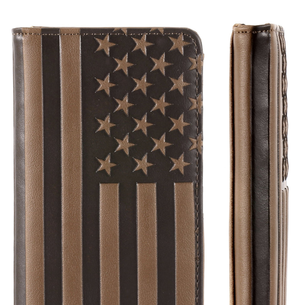 Patriotic Collection Bifold Long PU Leather Wallet - 260 Broadway Boutique